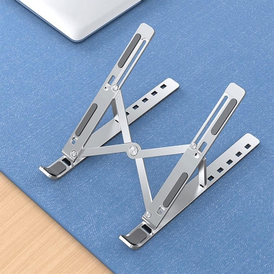 Picture of Full Aluminum Alloy Adjustable Laptop Stand for 10-17 inch Tablets Notebook Laptop Premium Quality Aluminum Alloy