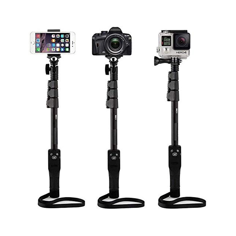Picture of YT1288 Bluetooth MonoPod Selfie Stick for Camera and Smartphone - Black - Tripod For Mobile