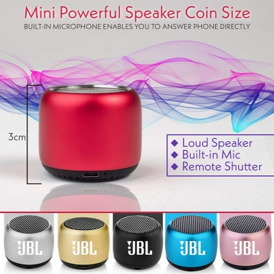 Picture of Mini Bluetooth Speaker Pocket Size Ultra Powerful Metal Body Best Wireless Speaker For Mobile Phone Rechargeable Speaker Portable -  Bluetooth Speaker