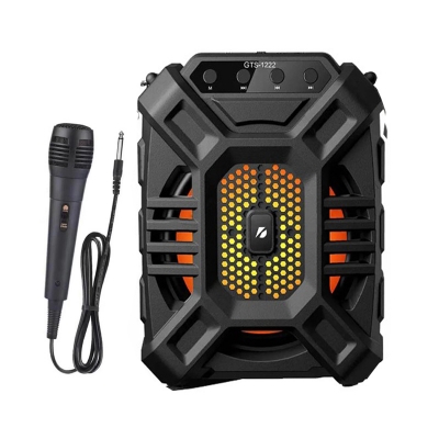 Picture of GTS Speaker GTS-11222 bt speaker portable 6.5 inch wireless outdoor speaker karaoke with wired microphone
