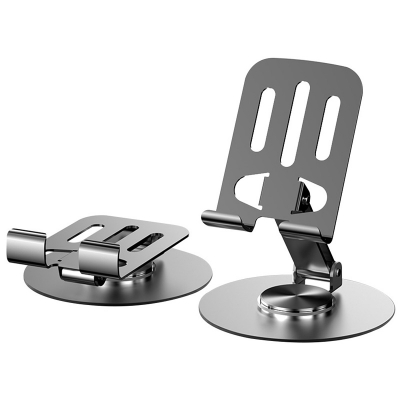Picture of Metal 360 degree rotating phone holder foldable drama watching live streaming learning mobile phone tablet holder