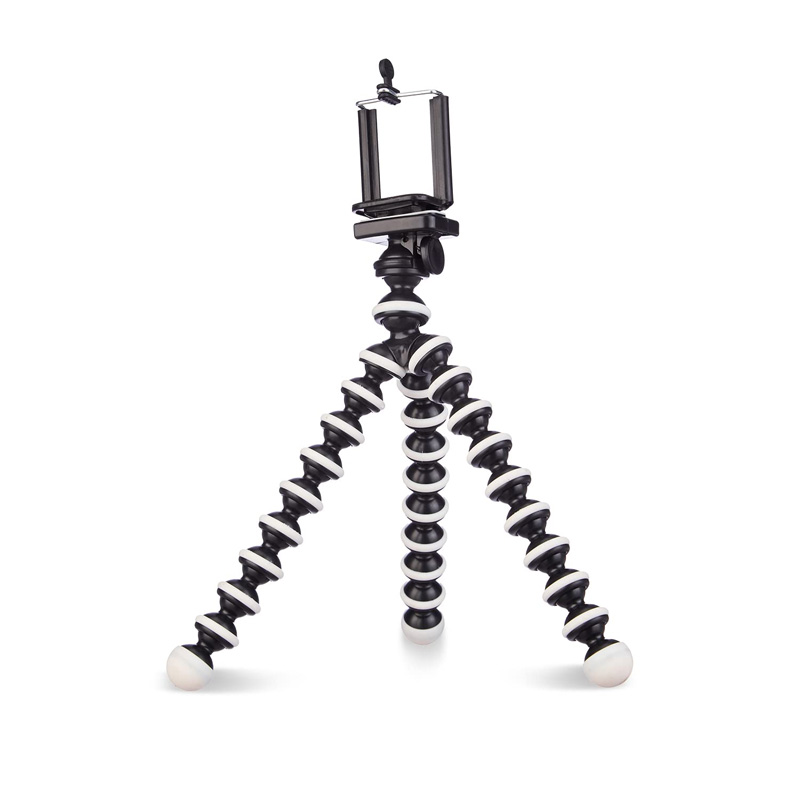 Picture of Basics Gorilla Tripod/Mini Tripod for Mobile Phone with Phone Mount with Flexible Gorilla Stand for DSLR, Action Cameras, Ring Lights, Panel Reflectors, Umbrellas, and Flashlights (13 Inch)