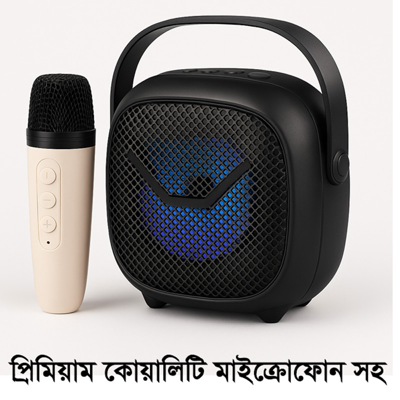 Picture of GTS 2008 6 Dual 4inch Wireless Portable Bluetooth Speaker With Led Light Support Mic / Microphone, FM, SD Card, Pen Drive (High Quality Microphone)