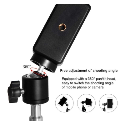 Picture of 7 Feet Big Tripod Stand for Phone and Camera Adjustable Aluminium Alloy Big Tripod Stand Holder, Photo/Video Shoot, TIK Tok/YouTube Videos with Mobile Clip Holder Bracket