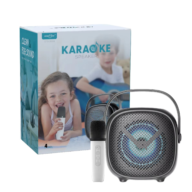 Picture of GTS 2008 6 Dual 4inch Wireless Portable Bluetooth Speaker With Led Light Support Mic / Microphone, FM, SD Card, Pen Drive (High Quality Microphone)