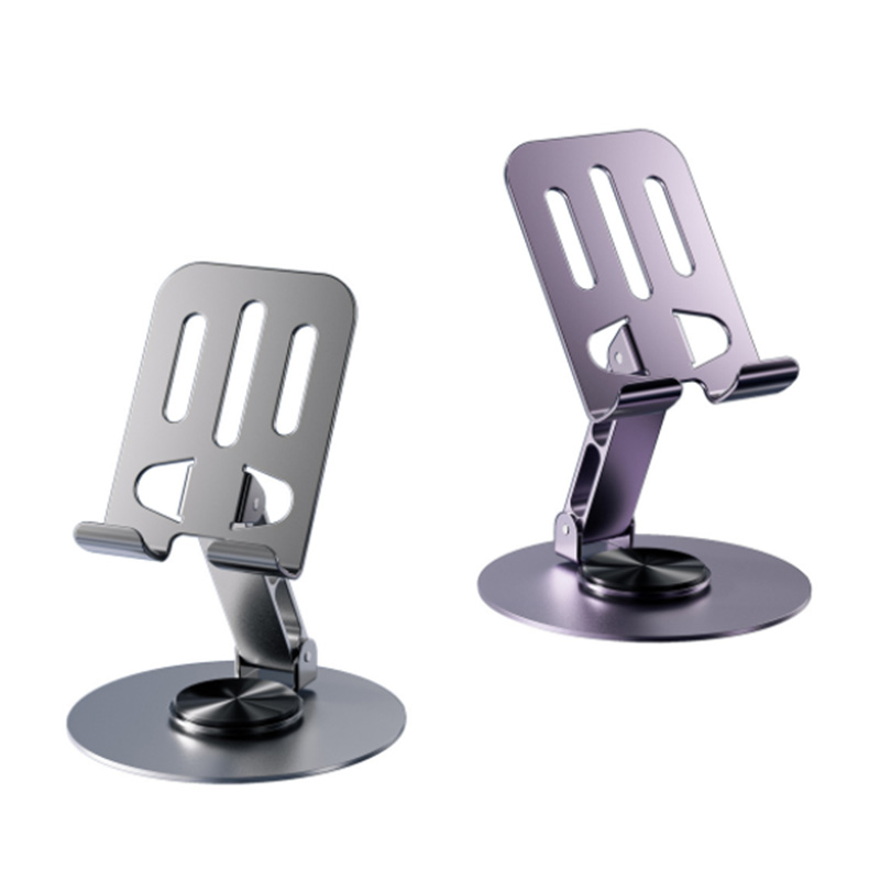 Picture of New Design Portable Foldable Desktop Phone Stand Holder Anti-slip 360 Rotating Metal Mobile Phone Holders for All Phones