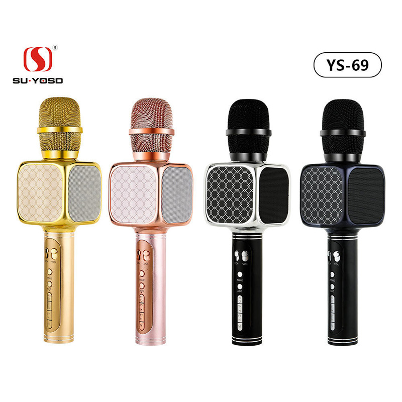 Picture of Wireless Bluetooth Microphone Speaker - Carao TO YS-69 in Black/Gold - Easy To use and Clean, A Unique Choice For Your Musical Entertainment