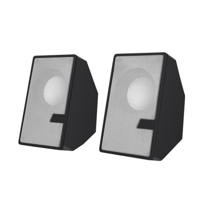 Picture of D7 Multimedia Speaker with 3.5 Aux Connectivity - USB Powered and Volume Control Laptop/Desktop Speaker - White, 2.0 Channel