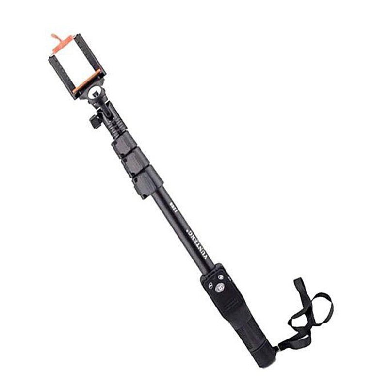 Picture of YT1288 Bluetooth MonoPod Selfie Stick for Camera and Smartphone - Black - Tripod For Mobile
