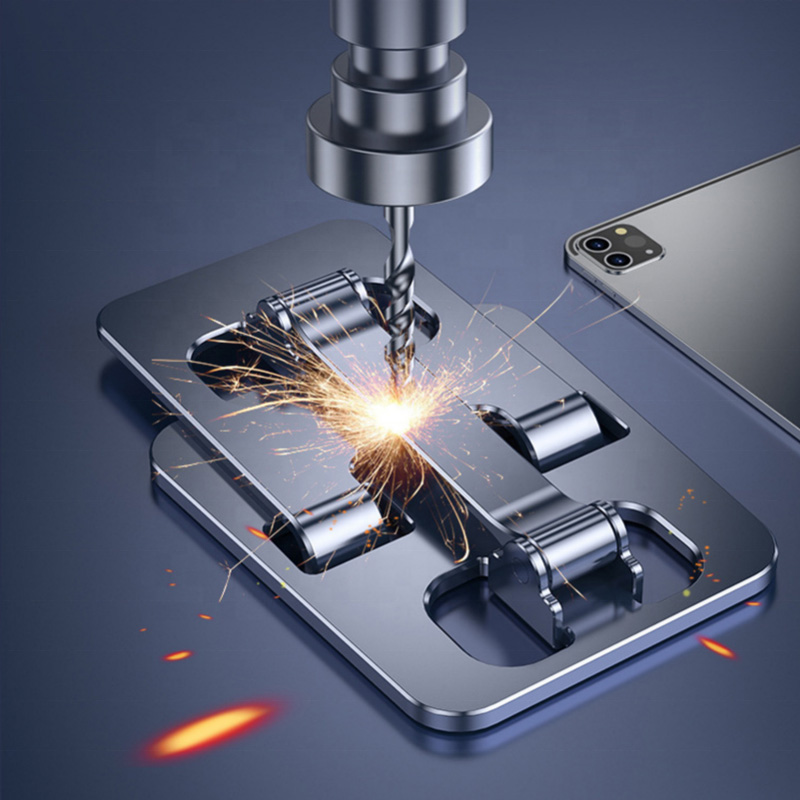 Picture of Aluminum Dock Mount Mobile Stand Adjustable Phone/Tablet Stand Phone Stand Metal Phone Holder For Tablet, Smartphone & iPad