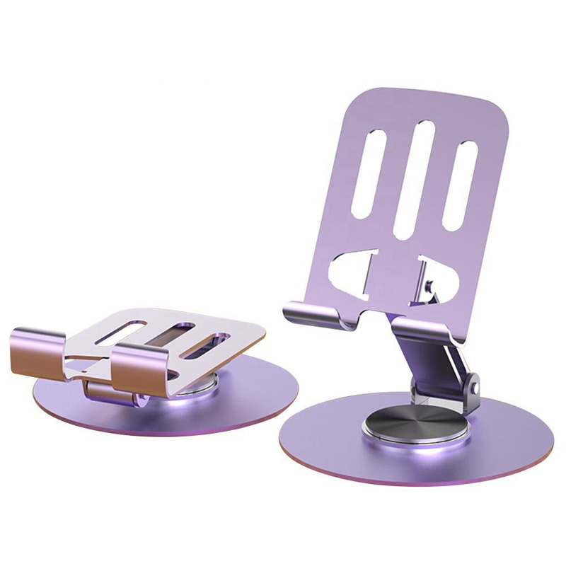 Picture of Metal 360 degree rotating phone holder foldable drama watching live streaming learning mobile phone tablet holder