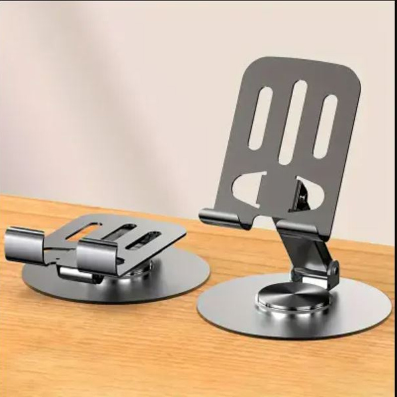 Picture of New Design Portable Foldable Desktop Phone Stand Holder Anti-slip 360 Rotating Metal Mobile Phone Holders for All Phones