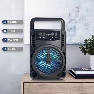 Picture of Bluetooth Speaker Gts-1362 Rechargeable Extra Bass Wireless Portable Speaker Mini Style 3 Inch Tws,Fm,Usb Audio Player - Speaker - Portable Table