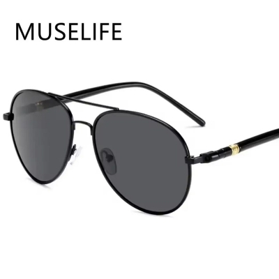 Picture of Luxury Men's Polarized Sunglasses Driving Sun Glasses For Men Women Brand Designer Male Vintage Black Pilot Sunglasses UV400