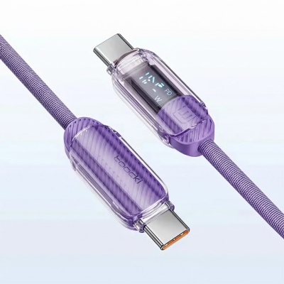 Picture of Toocki USB C to USB C Cable 100W 5A PD Fast Charge Charger Cord Type C to Type C Display Cable for Macbook Samsung Huawei Xiaomi