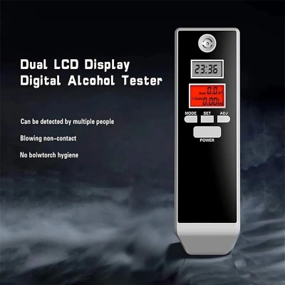 Picture of Digital Alcohol Tester with Dual LCD Screen Free Shipping Alcohol Tester AT-661s