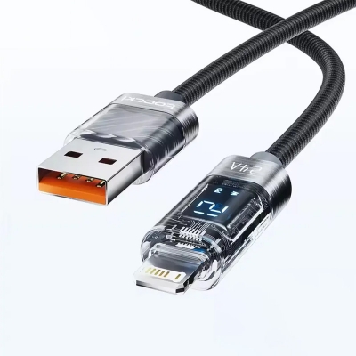 Picture of Toocki  Degree USB Cable for iPhone 14 13 12 11 Pro Max Pro Max 8 7 Plus 2.4A USB Lightning Cable for iPhone iPad Gaming Wire
