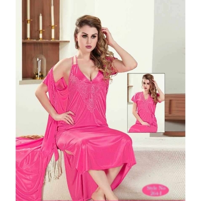 Picture of Two part bridal nightwear for woman-Magenta