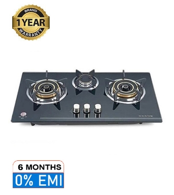 Picture of RFL Built In Glass Hob Iris 3 Burner (Line Gas)