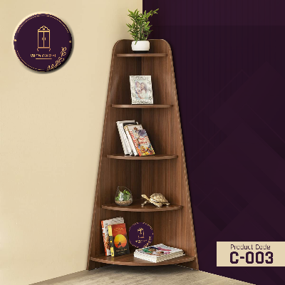 Picture of AndorMahal Unique Corner Bookshelf ( Made Of MDF Board) (4ft by 1.5ft by 1ft)