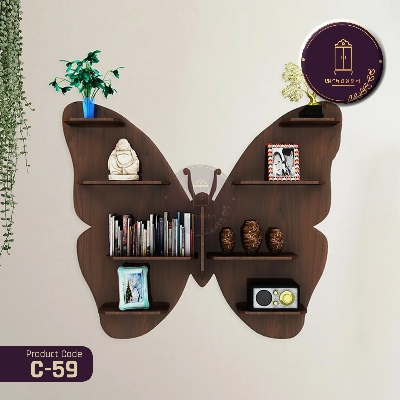 Picture of AndorMahal Butterfly Wallshelf Made Of MDF (36inch by 30inch by 8inch)