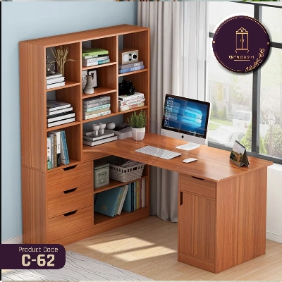 Picture of AndorMahal MDF Stylish Reading Table With Bookshelf (5ft by 5ft by 16inch)