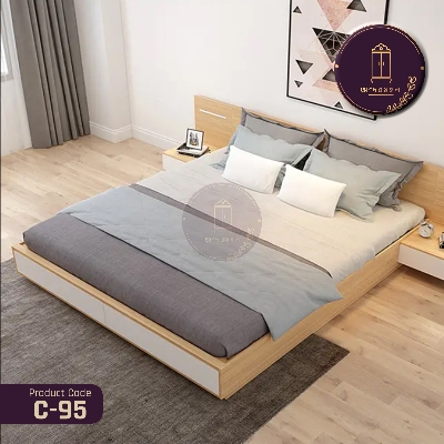 Picture of Andormahal MDF Stylish Single Box Khat/Bed with two adjacent side table