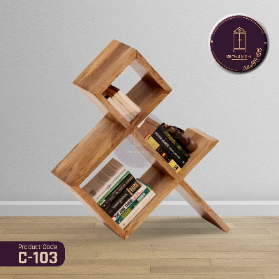 Picture of AndorMahal MDF Zigzag Mini Bookshelf/Decor Shelf- (1.5ft by 1ft by 8inch)