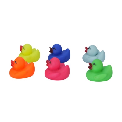 Picture of Rubber Duck Bath Toy Set  6-Piece Vibrant Multi-Colored "Happy Multicolor Duck" 