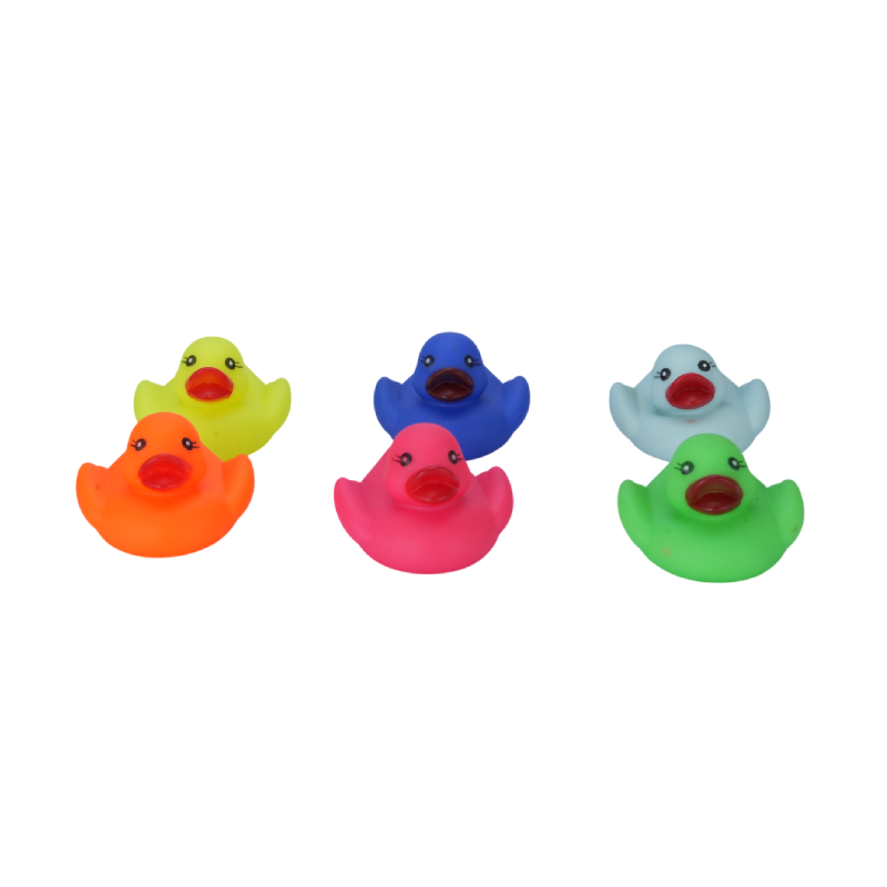 Picture of Rubber Duck Bath Toy Set  6-Piece Vibrant Multi-Colored "Happy Multicolor Duck" 
