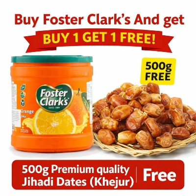 Picture of Foster Clarks Orange Instant Drink Powder 2kg( Free 500g Premium quality Jihadi Khejur)