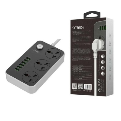 Picture of LDNIO 6 USB Multiplug 3 power socket