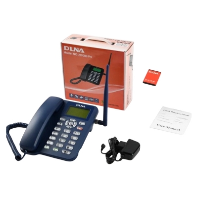 Picture of DLNA ZT900 Pro Land Phone Dual Sim FM Radio Blue