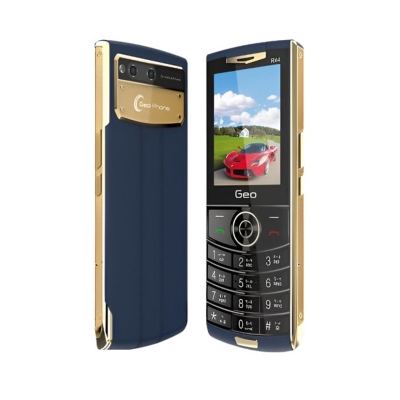 Picture of Geo R44 Leather Degine Dual Sim Phone Blue