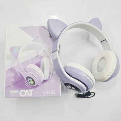 Picture of SNT28 Cat Style Bluetooth Headset With Light Purpel
