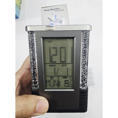 Picture of Digital Pen Holder Alarm Clock & Calendar Tempareture LED Light