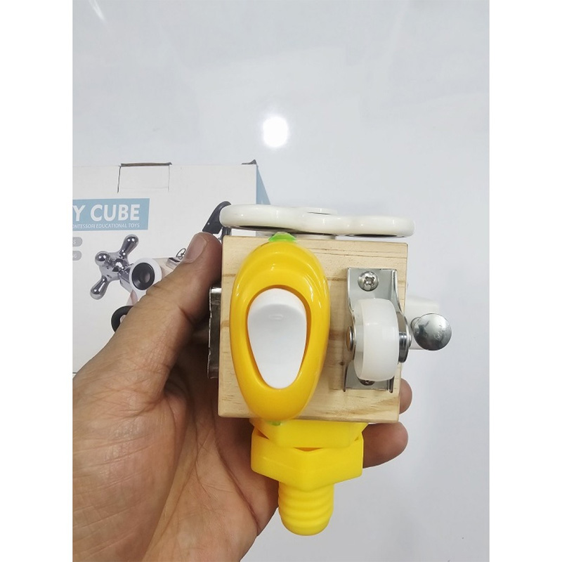 Picture of Kids Busy Cube Wooden Activity Fidget Toy