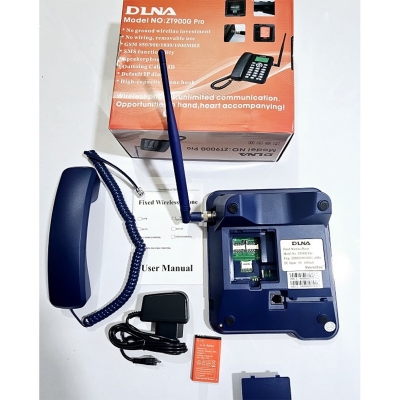 Picture of DLNA ZT900 Pro Land Phone Dual Sim FM Radio Blue