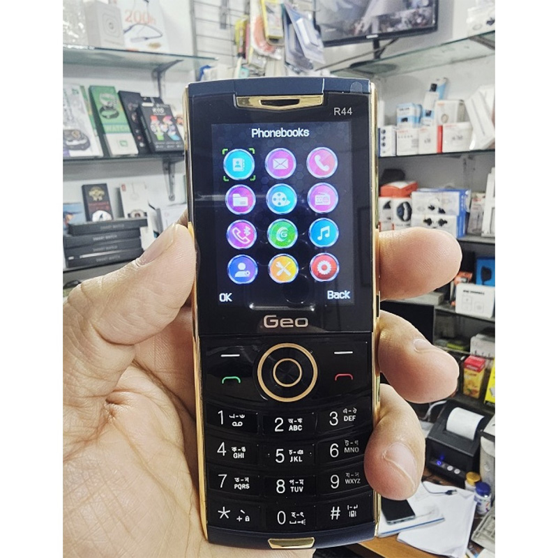 Picture of Geo R44 Leather Degine Dual Sim Phone Blue