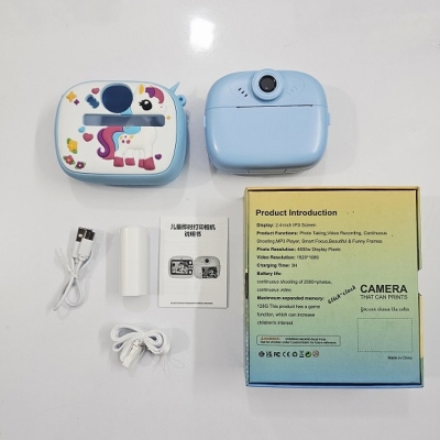Picture of Y800 Kids Print Camera With Silicon Cover Blue