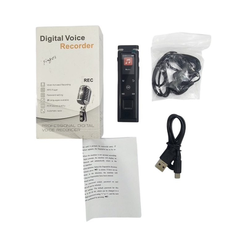 Picture of R11 Digital Voice Recorder 8GB Finger Lock Touch Button Metal Body