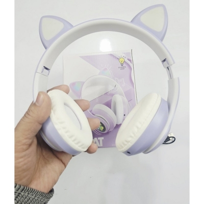 Picture of SNT28 Cat Style Bluetooth Headset With Light Purpel