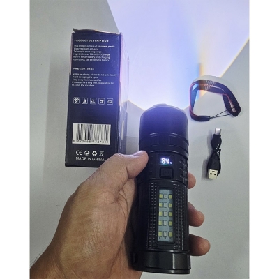 Picture of Q7 Multi-function Flashlight Metal Body LED Display COB Light