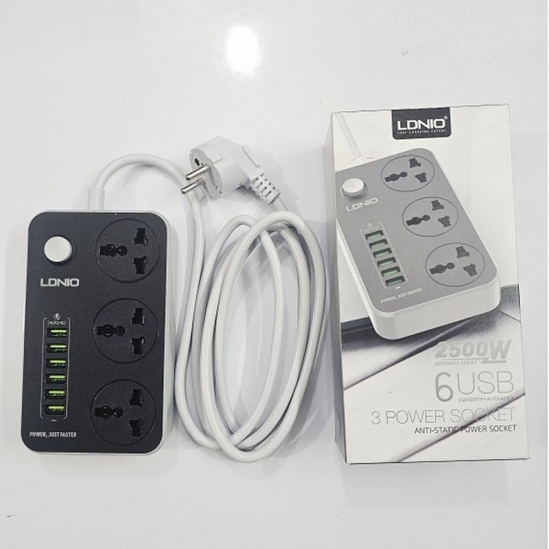 Picture of LDNIO 6 USB Multiplug 3 power socket