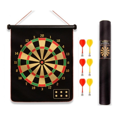 Picture of Golden Magnetic Target Dart Board 15 inch With 6 Pins
