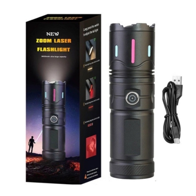 Picture of D5 Aluminium Alloy Super Bright Flashlight Zoom Display Red Light