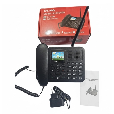 Picture of DLNA ZT9000 Land Phone Dual Sim With Auto Call Record FM Radio