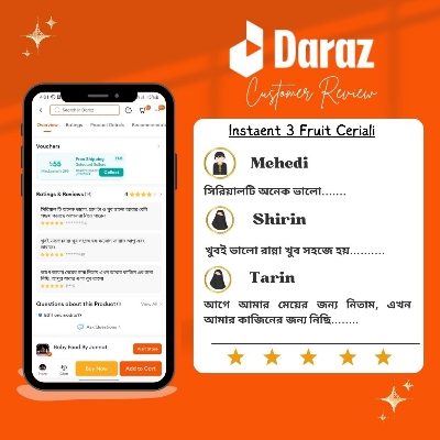 Picture of Instant 3 Fruit Cereal I 250 gm I 6 Month to Any Age