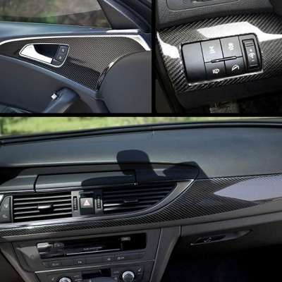 Picture of 7D Glossy Sticker Carbon Fiber Style PCV Car Interior/Exterior Sticker - 12"/60"