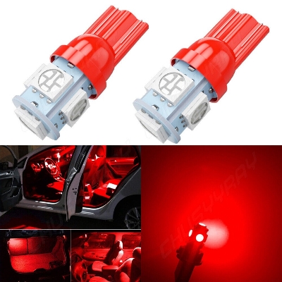 Picture of 6 Pieces 5 LED SMD Parking Bulb 12v Package Universal Motorcycle Car Indicator Bright Lamp - (2Pis Red.2Pis Blue,2Pis White)